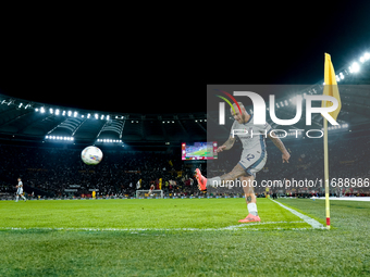 Federico Dimarco of FC Internazionale during the Serie A Enilive match between AS Roma and FC Internazionale at Stadio Olimpico on October 2...