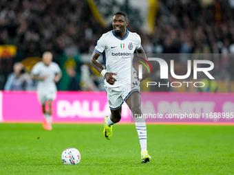 Marcus Thuram of FC Internazionale during the Serie A Enilive match between AS Roma and FC Internazionale at Stadio Olimpico on October 20,...