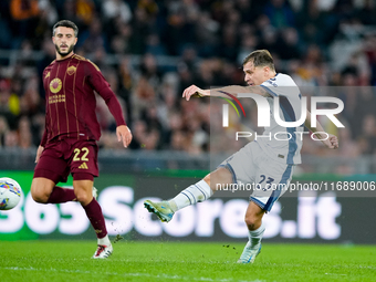 Nicolo Barella of FC Internazionale during the Serie A Enilive match between AS Roma and FC Internazionale at Stadio Olimpico on October 20,...