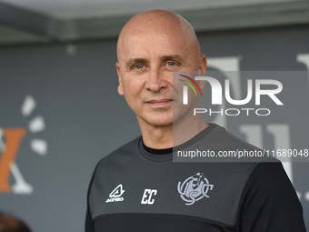 Eugenio Corini Head Coach of Cremonese during the Serie B match between SS Juve Stabia and Cremonese at Stadio Romeo Menti Castellammare Di...