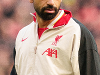 Mohamed Salah of Liverpool plays during the Premier League match between Liverpool and Chelsea at Anfield in Liverpool, England, on October...