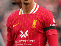 Trent Alexander-Arnold of Liverpool plays during the Premier League match between Liverpool and Chelsea at Anfield in Liverpool, England, on...