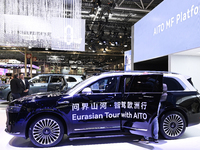 The Chinese car AITO 9 is at the Paris Motor Show 2024 in Paris, France, on October 14, 2024. (