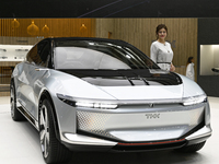 The Japanese car THK LSR-05 is at the Paris Motor Show 2024 in Paris, France, on October 14, 2024. (