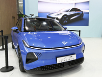 The Chinese car SKYWORTH Q is at the Paris Motor Show 2024 in Paris, France, on October 14, 2024. (