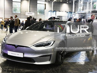 The American car Tesla Model S is at the Paris Motor Show 2024 in Paris, France, on October 14, 2024. (