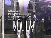 The Paris Motor Show 2024 features the Tesla Humanoid Robot in Paris, France, on October 14, 2024. (