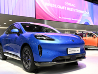 The Chinese car GAC Hyptec HT is at the Paris Motor Show 2024 in Paris, France, on October 14, 2024. (