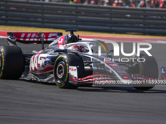 Kevin Magnussen of Denmark drives the (20) MoneyGram Haas F1 Team VF-24 Ferrari during the Formula 1 Pirelli United States Grand Prix 2024 i...