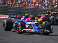 Yuki Tsunoda of Japan drives the (22) Visa Cash app RB VCARB01 Honda RBPT during the Formula 1 Pirelli United States Grand Prix 2024 in Aust...