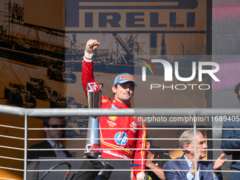 Charles Leclerc of Monaco drives the (16) Scuderia Ferrari SF-24 Ferrari during the Formula 1 Pirelli United States Grand Prix 2024 in Austi...