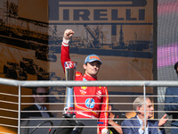 Charles Leclerc of Monaco drives the (16) Scuderia Ferrari SF-24 Ferrari during the Formula 1 Pirelli United States Grand Prix 2024 in Austi...