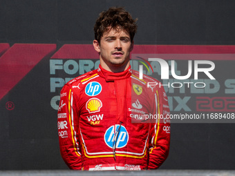 Charles Leclerc of Monaco drives the (16) Scuderia Ferrari SF-24 Ferrari during the Formula 1 Pirelli United States Grand Prix 2024 in Austi...