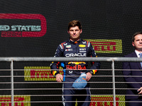 Max Verstappen of the Netherlands drives the Oracle Red Bull Racing RB20 Honda RBPT during the Formula 1 Pirelli United States Grand Prix 20...