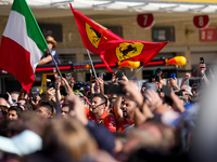 Scuderia Ferrari mechanics are present after the race during the Formula 1 Pirelli United States Grand Prix 2024 in Austin, USA, on October...