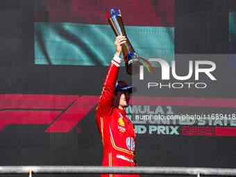 Charles Leclerc of Monaco drives the (16) Scuderia Ferrari SF-24 Ferrari during the Formula 1 Pirelli United States Grand Prix 2024 in Austi...