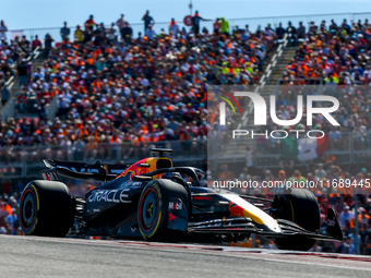 Max Verstappen of the Netherlands drives the Oracle Red Bull Racing RB20 Honda RBPT during the Formula 1 Pirelli United States Grand Prix 20...