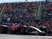 Carlos Sainz Jr. of Spain drives the (55) Scuderia Ferrari SF-24 Ferrari during the Formula 1 Pirelli United States Grand Prix 2024 in Austi...