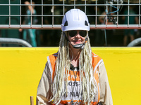 A marshal is on the track during the Formula 1 Pirelli United States Grand Prix 2024 in Austin, USA, on October 20, 2024. (