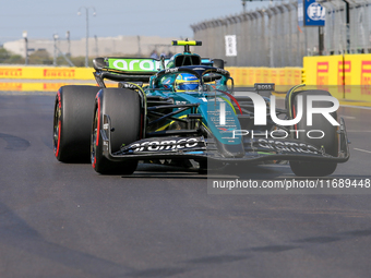 Fernando Alonso of Spain drives the (14) Aston Martin Aramco Cognizant F1 Team AMR24 Mercedes during the Formula 1 Pirelli United States Gra...