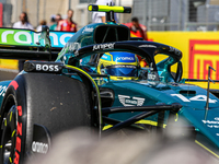 Fernando Alonso of Spain drives the (14) Aston Martin Aramco Cognizant F1 Team AMR24 Mercedes during the Formula 1 Pirelli United States Gra...