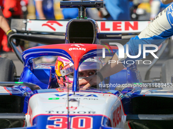 Liam Lawson of New Zealand drives the (30) Visa Cash app RB VCARB01 Honda RBPT during the Formula 1 Pirelli United States Grand Prix 2024 in...