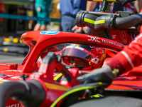 Carlos Sainz Jr. of Spain drives the (55) Scuderia Ferrari SF-24 Ferrari during the Formula 1 Pirelli United States Grand Prix 2024 in Austi...