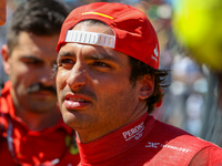 Carlos Sainz Jr. of Spain drives the (55) Scuderia Ferrari SF-24 Ferrari during the Formula 1 Pirelli United States Grand Prix 2024 in Austi...