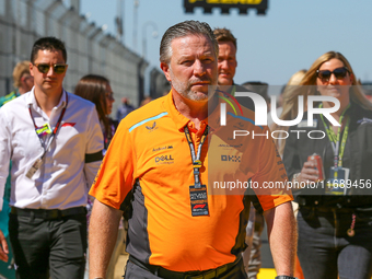 Zak Brown, CEO of the McLaren F1 Team, is present during the Formula 1 Pirelli United States Grand Prix 2024 in Austin, USA, on October 20,...