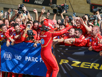 Charles Leclerc of Monaco drives the (16) Scuderia Ferrari SF-24 Ferrari during the Formula 1 Pirelli United States Grand Prix 2024 in Austi...