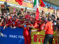 Charles Leclerc of Monaco drives the (16) Scuderia Ferrari SF-24 Ferrari during the Formula 1 Pirelli United States Grand Prix 2024 in Austi...