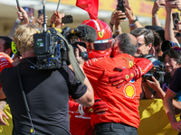 Charles Leclerc of Monaco drives the (16) Scuderia Ferrari SF-24 Ferrari during the Formula 1 Pirelli United States Grand Prix 2024 in Austi...