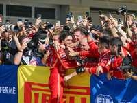 Carlos Sainz Jr. of Spain drives the (55) Scuderia Ferrari SF-24 Ferrari during the Formula 1 Pirelli United States Grand Prix 2024 in Austi...