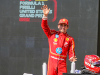 Charles Leclerc of Monaco drives the (16) Scuderia Ferrari SF-24 Ferrari during the Formula 1 Pirelli United States Grand Prix 2024 in Austi...