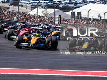 The race starts during the Formula 1 Pirelli United States Grand Prix 2024 in Austin, USA, on October 20, 2024. (