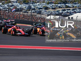 The race starts during the Formula 1 Pirelli United States Grand Prix 2024 in Austin, USA, on October 20, 2024. (