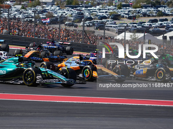 The race starts during the Formula 1 Pirelli United States Grand Prix 2024 in Austin, USA, on October 20, 2024. (