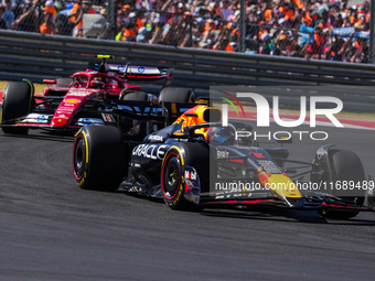 Max Verstappen of the Netherlands drives the Oracle Red Bull Racing RB20 Honda RBPT during the Formula 1 Pirelli United States Grand Prix 20...