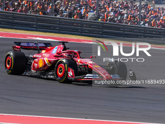 Charles Leclerc of Monaco drives the (16) Scuderia Ferrari SF-24 Ferrari during the Formula 1 Pirelli United States Grand Prix 2024 in Austi...