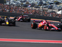 Charles Leclerc of Monaco drives the (16) Scuderia Ferrari SF-24 Ferrari during the Formula 1 Pirelli United States Grand Prix 2024 in Austi...