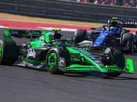 Guanyu Zhou of China drives the (24) Stake F1 Team Kick Sauber C44 Ferrari during the Formula 1 Pirelli United States Grand Prix 2024 in Aus...