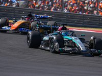 George Russell of the UK drives the (63) Mercedes-AMG Petronas F1 Team F1 W15 E Performance Mercedes during the Formula 1 Pirelli United Sta...