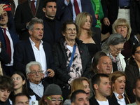 Ron Wood attends the match between FC Barcelona and Sevilla FC, corresponding to week 10 of LaLiga EA Sports, at the Lluis Companys Stadium...