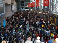 People check out the New York Comic Con 2024 at the Jacob Javits Center in New York City, United States, on October 20, 2024. New York Comic...