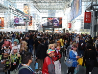 People check out the New York Comic Con 2024 at the Jacob Javits Center in New York City, United States, on October 20, 2024. New York Comic...