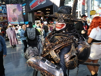 A cosplayer dresses as ''Batman Who Laughs'' for New York Comic Con at the Javits Center in New York City, on October 20, 2024. (