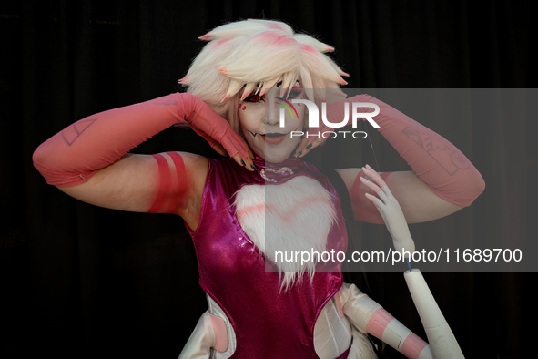 Cosplayer Luisa from New Jersey dresses as Angel for New York Comic Con at the Javits Center in New York City, on October 20, 2024. 