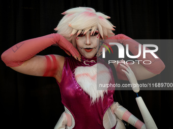 Cosplayer Luisa from New Jersey dresses as Angel for New York Comic Con at the Javits Center in New York City, on October 20, 2024. (