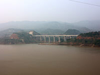 A photo taken on October 21, 2024, shows the Sanmenxia Dam in Sanmenxia, China. (