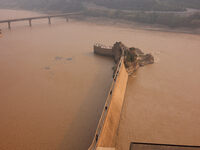 A photo taken on October 21, 2024, shows the Sanmenxia Dam in Sanmenxia, China. (